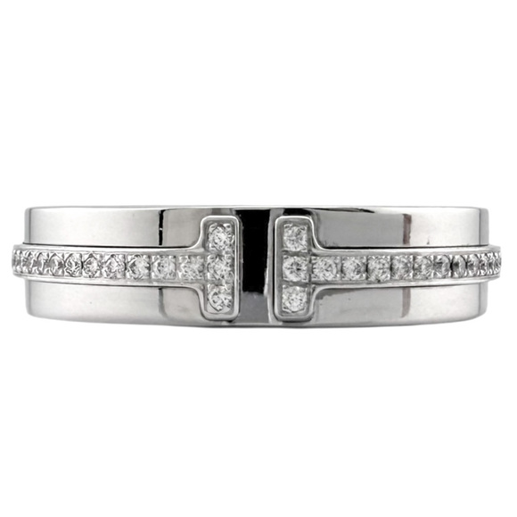 Tiffany T Narrow Diamond Ring, size 10, 18K diamond, ladies', TIFFANY & Co. - Picture 3 of 6